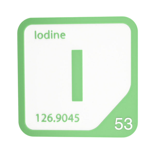 IODINE Periodic Table Tile – Educational Wall Art for Science Lovers, 5.6 x 5.6 Inches