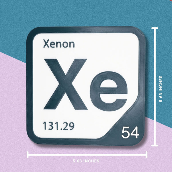 XENON Periodic Table Tile – Educational Wall Art for Science Lovers, 5.6 x 5.6 Inches
