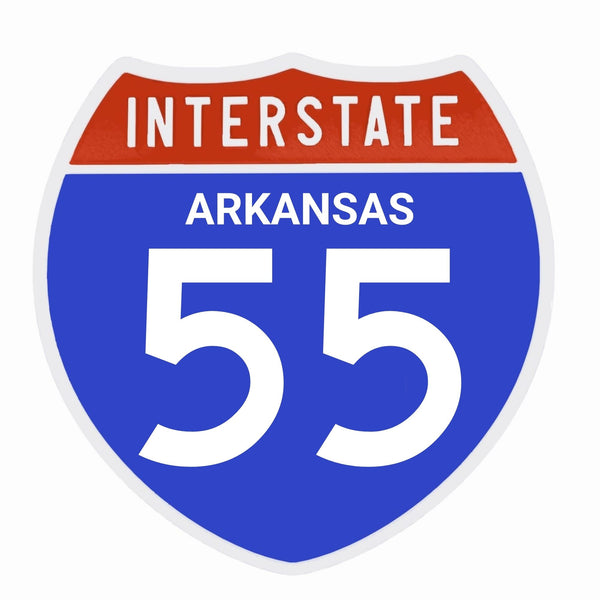 Interstate 55 Road Sign Replica – Personalized Travel Sign | Home & Office Wall Decor (8.54” x 8.53”)