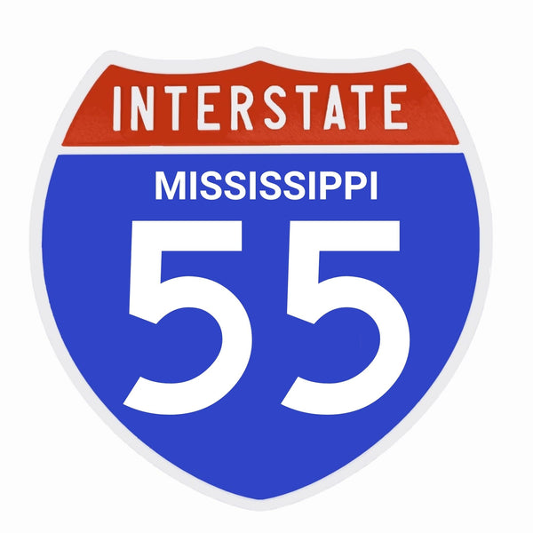 Interstate 55 Road Sign Replica – Personalized Travel Sign | Home & Office Wall Decor (8.54” x 8.53”)