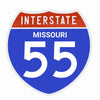 Interstate 55 Road Sign Replica – Personalized Travel Sign | Home & Office Wall Decor (8.54” x 8.53”)