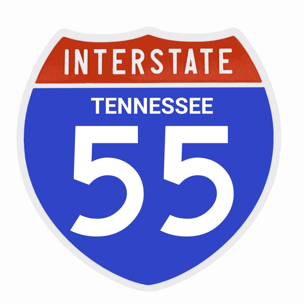 Interstate 55 Road Sign Replica – Personalized Travel Sign | Home & Office Wall Decor (8.54” x 8.53”)