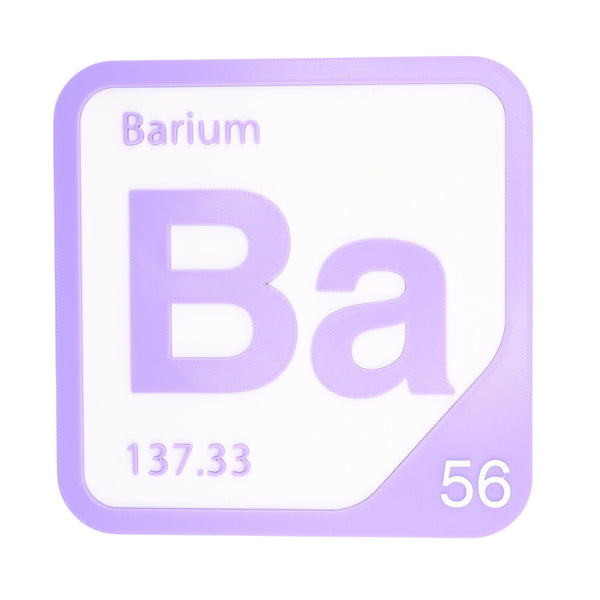 BARIUM Periodic Table Tile – Educational Wall Art for Science Lovers, 5.6 x 5.6 Inches