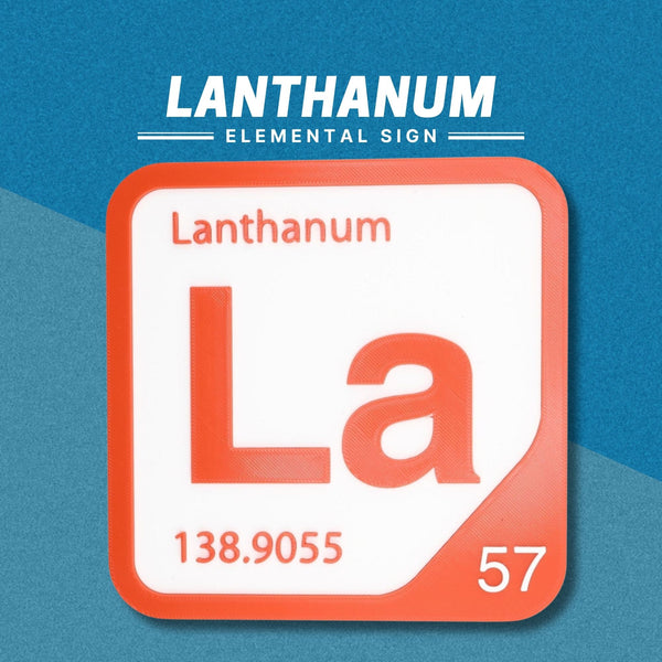 LANTHANUM Periodic Table Tile – Educational Wall Art for Science Lovers, 5.6 x 5.6 Inches