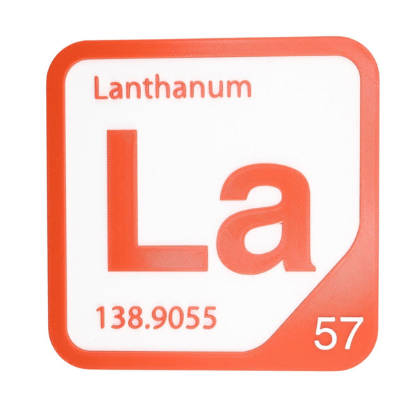 LANTHANUM Periodic Table Tile – Educational Wall Art for Science Lovers, 5.6 x 5.6 Inches