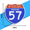 Interstate 57 Road Sign Replica – Personalized Travel Sign | Home & Office Wall Decor (8.54” x 8.53”)