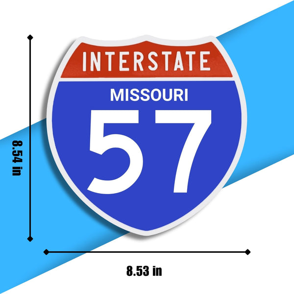 Interstate 57 Road Sign Replica – Personalized Travel Sign | Home & Office Wall Decor (8.54” x 8.53”)