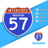 Interstate 57 Road Sign Replica – Personalized Travel Sign | Home & Office Wall Decor (8.54” x 8.53”)