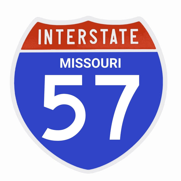 Interstate 57 Road Sign Replica – Personalized Travel Sign | Home & Office Wall Decor (8.54” x 8.53”)