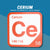 CERIUM Periodic Table Tile – Educational Wall Art for Science Lovers, 5.6 x 5.6 Inches