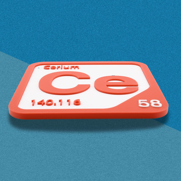 CERIUM Periodic Table Tile – Educational Wall Art for Science Lovers, 5.6 x 5.6 Inches