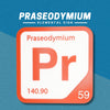 PRASEODYMIUM Periodic Table Tile – Educational Wall Art for Science Lovers, 5.6 x 5.6 Inches