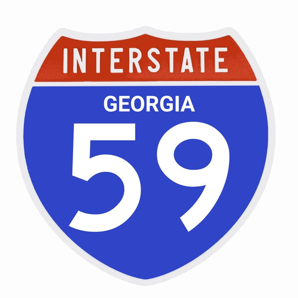 Interstate 59 Road Sign Replica – Personalized Travel Sign | Home & Office Wall Decor (8.54” x 8.53”)