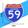 Interstate 59 Road Sign Replica – Personalized Travel Sign | Home & Office Wall Decor (8.54” x 8.53”)