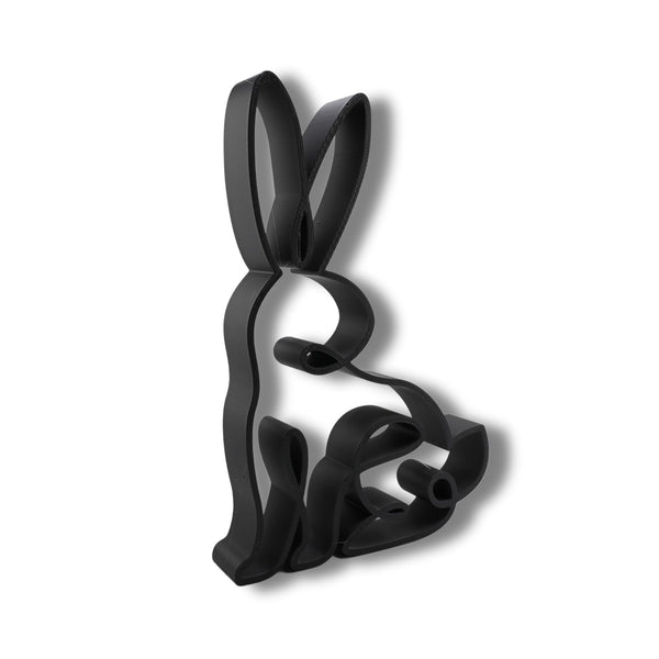 Curious Rabbit Sculpture, Minimalist Line Art Rabbit, Joyful Bunny Home Decor, Modern Hobbies, Desk Line Art for Animal Lovers