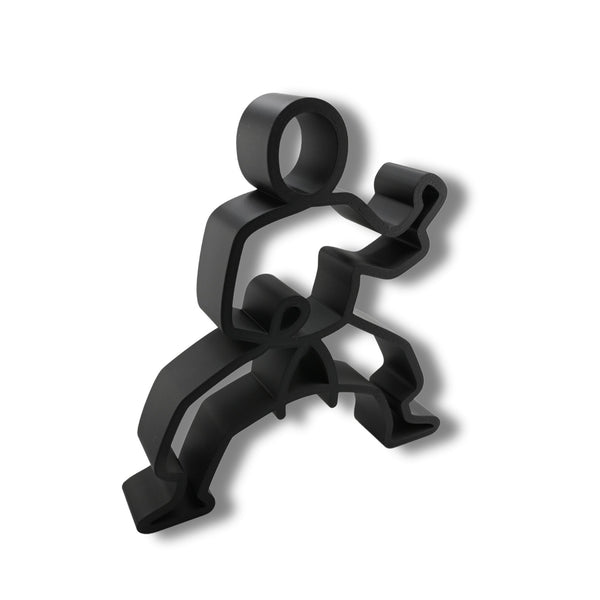 Kata Stance Sculpture, Minimalist Line Art Karate Kick, Karate Home Decor, Modern Hobbies, and Desk Line Art for Martial Arts Lovers