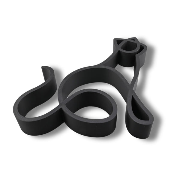 Attentive Cat Sculpture, Minimalist Line Art Cat, Cat Silhouette Home Decor, Modern Hobbies and Desk Line Art