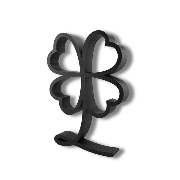 Upright Shamrock Decor, Minimalist Line Art Clover, Lucky Clover Home Decor, Modern Hobbies, Desk Line Art