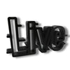 Live Retro Bold, Minimalist Line Art, "Live" Sculpture, Elegant Inspirational Home Decor, Modern Hobbies, Desk Line Art