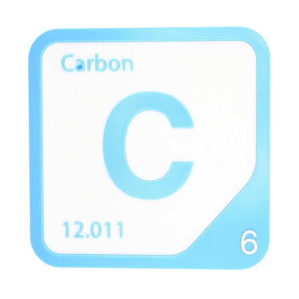 CARBON Periodic Table Tile – Educational Wall Art for Science Lovers, 5.6 x 5.6 Inches