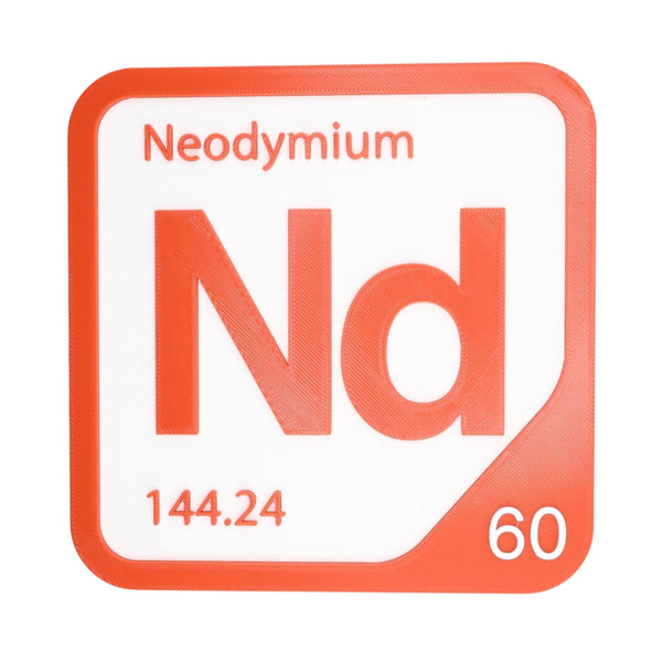 NEODYMIUM Periodic Table Tile – Educational Wall Art for Science Lovers, 5.6 x 5.6 Inches