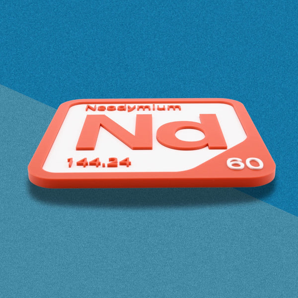 NEODYMIUM Periodic Table Tile – Educational Wall Art for Science Lovers, 5.6 x 5.6 Inches