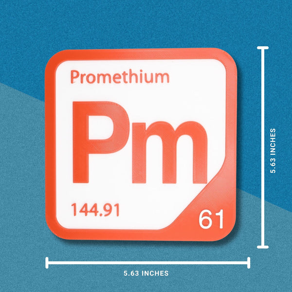 PROMETHIUM Periodic Table Tile – Educational Wall Art for Science Lovers, 5.6 x 5.6 Inches
