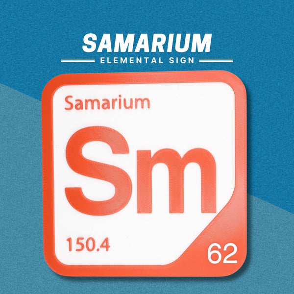 SAMARIUM Periodic Table Tile – Educational Wall Art for Science Lovers, 5.6 x 5.6 Inches