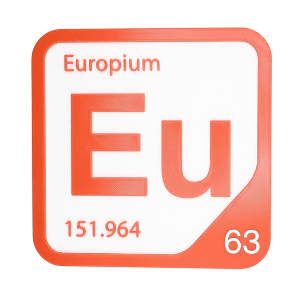 EUROPIUM Periodic Table Tile – Educational Wall Art for Science Lovers, 5.6 x 5.6 Inches