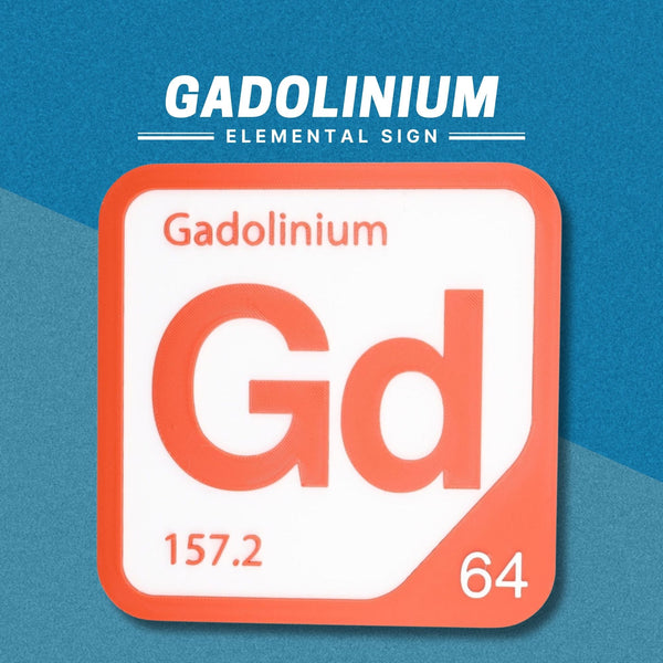 GADOLINIUM Periodic Table Tile – Educational Wall Art for Science Lovers, 5.6 x 5.6 Inches