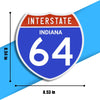 Interstate 64 Road Sign Replica – Personalized Travel Sign | Home & Office Wall Decor (8.54” x 8.53”)