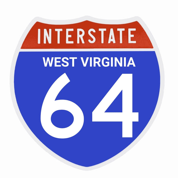 Interstate 64 Road Sign Replica – Personalized Travel Sign | Home & Office Wall Decor (8.54” x 8.53”)