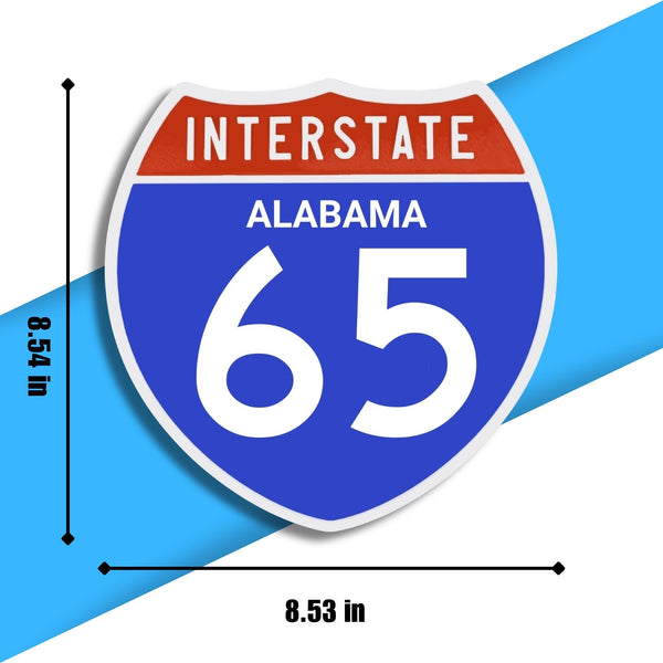 Interstate 65 Road Sign Replica – Personalized Travel Sign | Home & Office Wall Decor (8.54” x 8.53”)