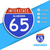 Interstate 65 Road Sign Replica – Personalized Travel Sign | Home & Office Wall Decor (8.54” x 8.53”)
