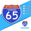 Interstate 65 Road Sign Replica – Personalized Travel Sign | Home & Office Wall Decor (8.54” x 8.53”)
