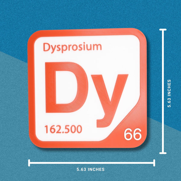 DYSPROSIUM Periodic Table Tile – Educational Wall Art for Science Lovers, 5.6 x 5.6 Inches