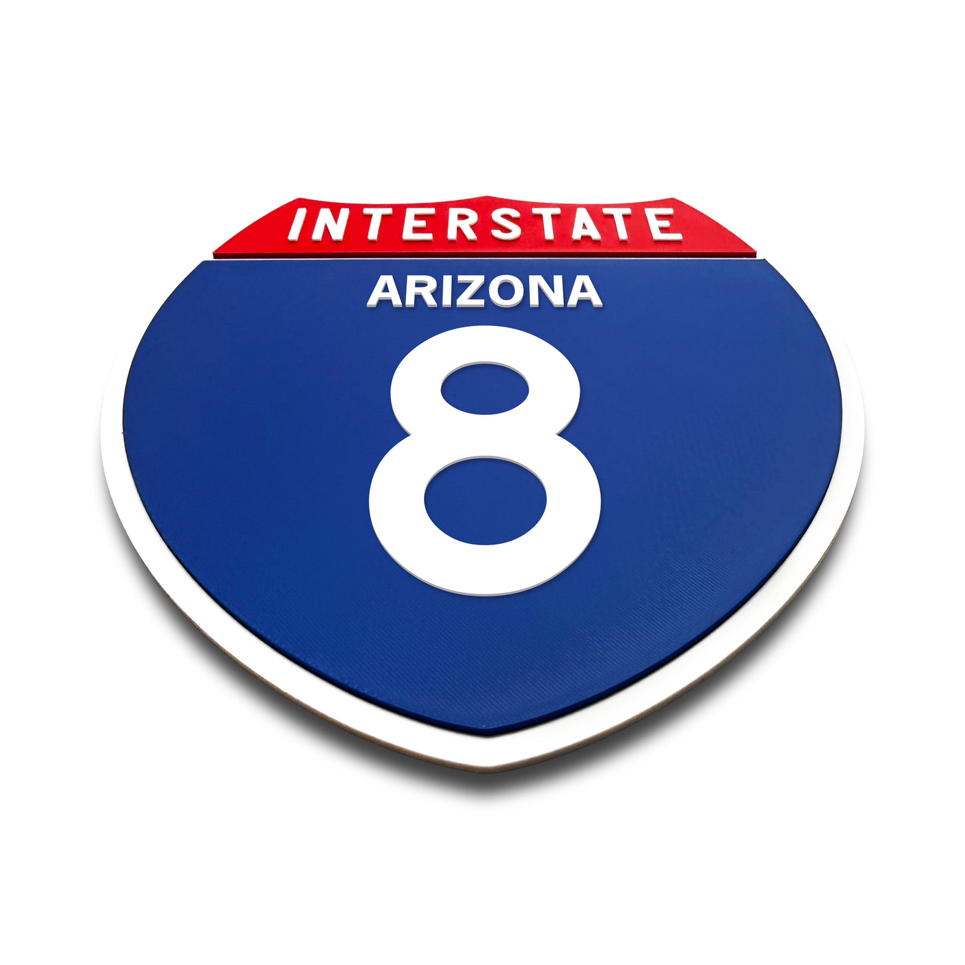 Interstate 8 Arizona road sign replica flat view