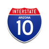 Interstate 10 Arizona road sign replica front view
