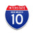 Interstate 10 New Mexico road sign replica front view