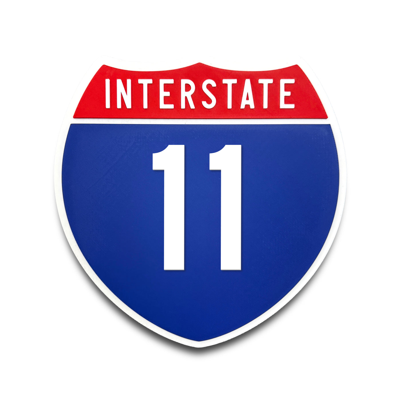 Interstate 11 Number Only road sign replica front view