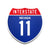 Interstate 11 Nevada road sign replica front view