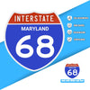 Interstate 68 Road Sign Replica – Personalized Travel Sign | Home & Office Wall Decor (8.54” x 8.53”)