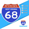 Interstate 68 Road Sign Replica – Personalized Travel Sign | Home & Office Wall Decor (8.54” x 8.53”)