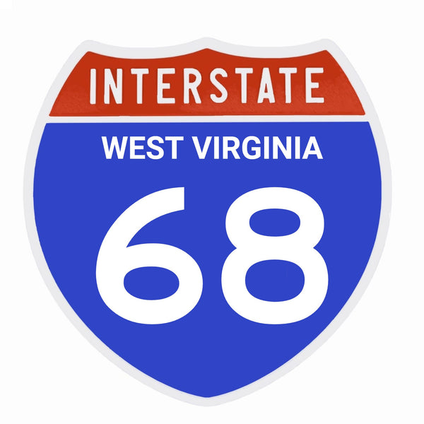 Interstate 68 Road Sign Replica – Personalized Travel Sign | Home & Office Wall Decor (8.54” x 8.53”)