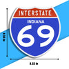 Interstate 69 Road Sign Replica – Personalized Travel Sign | Home & Office Wall Decor (8.54” x 8.53”)