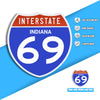 Interstate 69 Road Sign Replica – Personalized Travel Sign | Home & Office Wall Decor (8.54” x 8.53”)