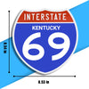 Interstate 69 Road Sign Replica – Personalized Travel Sign | Home & Office Wall Decor (8.54” x 8.53”)