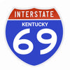 Interstate 69 Road Sign Replica – Personalized Travel Sign | Home & Office Wall Decor (8.54” x 8.53”)