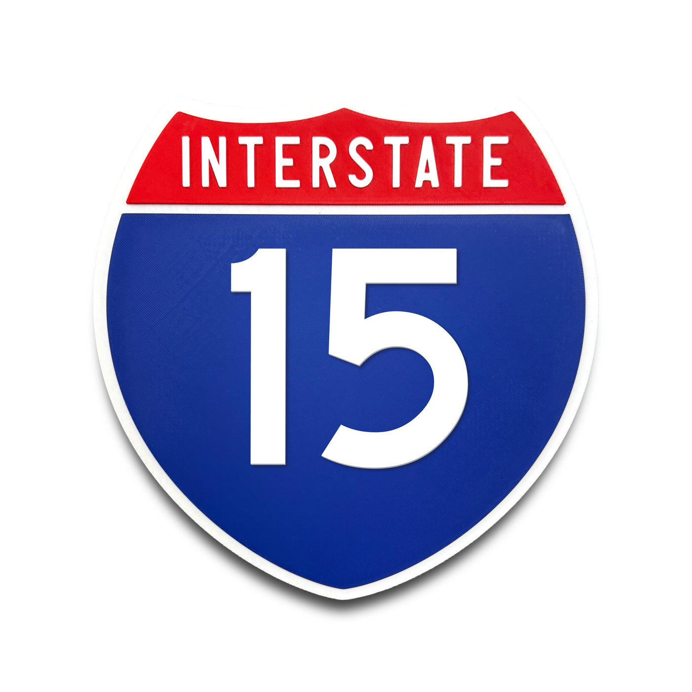 Interstate 15 Number Only road sign replica front view