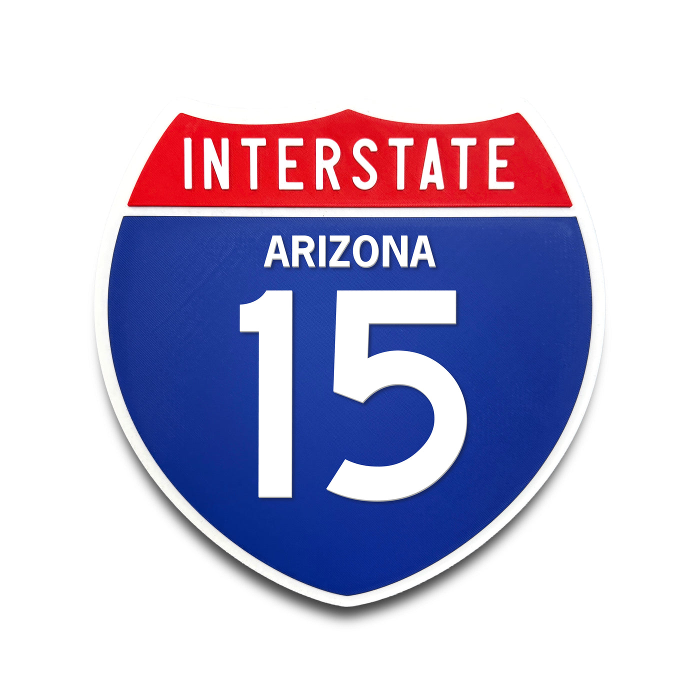 Interstate 15 Arizona road sign replica front view
